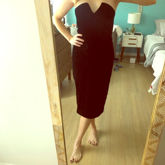 Velvet midi cocktail dress H&M size 8 - Picture 1 of 4